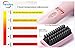 Hair Straightener Brush, YANX Anti-Static Ceramic Hair Straightening Brush 2-in-1 Electric Heating Anion Hair Brush with a Travel Bag (Pink)