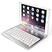 Produktbild WWSZ 10,5"Tastaturhülle, Ultradünne Aluminium-Flip-Hülle mit 7-Farben-Bluetooth-Tastatur mit Hintergrundbeleuchtung für iPad Pro