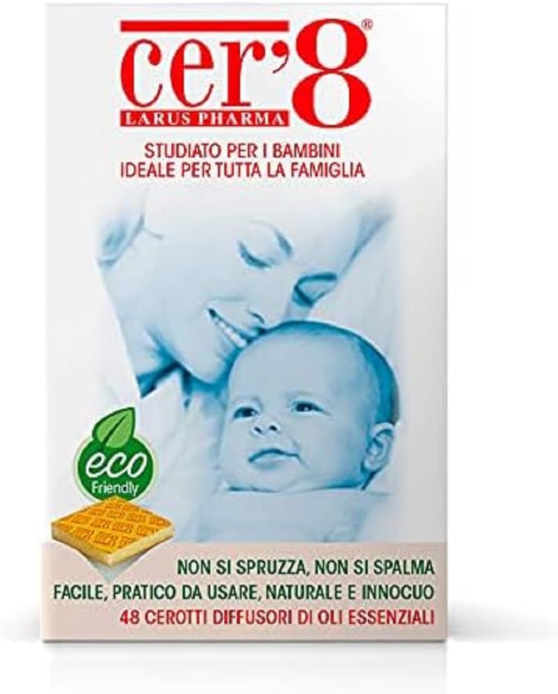 LARUS Pharma Cer'8 Cerotti Diffusori di Oli Essenziali, Confezione da 48 Pezzi