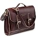 Produktbild JAKAGO Vintage Leder Umhängetasche stylische Herren Damen Schultasche Arbeitstasche Aktentasche 13,3" Laptoptasche Braun