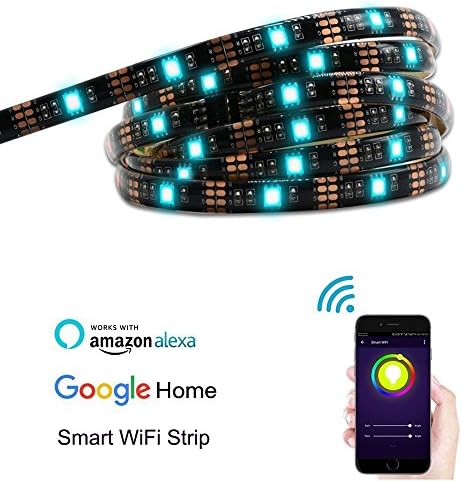 Allescool WiFi LED Strip Light TV Backlight, 4x0.5M 5050SMD USB LED Rope Lights RGB Bias Accent Lighting for HDTV-Smart App Contorl-No Hub Required-Works with Alexa &amp; Google Home Assistant