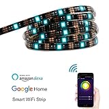 Allescool WiFi TV LED posteriore di illuminazione Kit, 200cm 5V striscia USB RGB