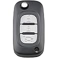 HooRLZ Renault Key Cover Case - 3 Button Clio, Master Key Fob Replacement for Renault Clio, Vivaro, Master, Traffic, Kangoo, Megane, Laguna, Modus