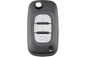 HooRLZ R-enault Key Fob Replacement For Renault Clio Vivaro Master Traffic Kangoo Megane laguna Modus Remote Car Key Cover Case, 3 Button Clio Key Fob, Master Key Fob