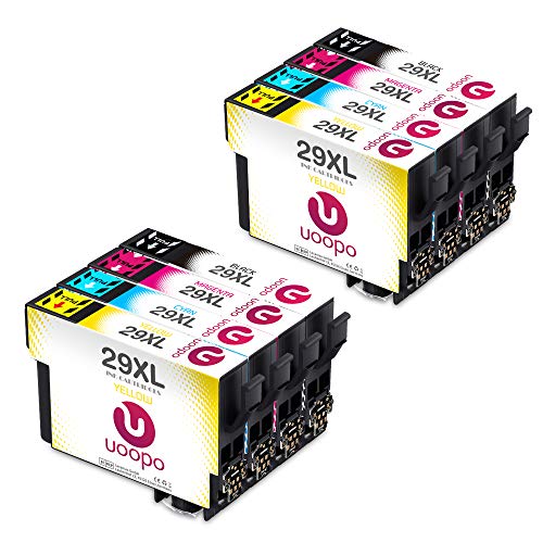 Uoopo 29XL Alta Capacidad Cartuchos de tinta para Epson 29 Compatible con Epson Expression Home XP-235 XP-245 XP-247 XP-255 XP-342 XP-442 XP-345 XP-332 XP-445 XP-432 XP-435 XP-352 (2B/2C/2M/2Y)
