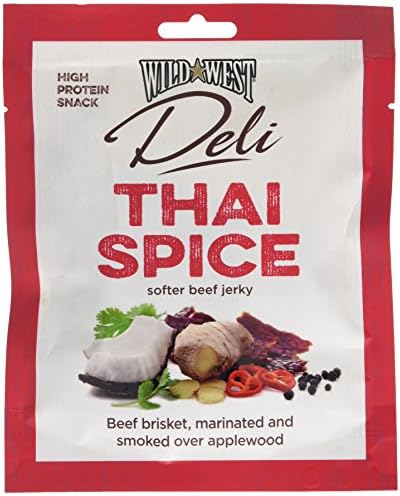 Wild West 50 g Deli Thai Spice Beef Jerky - Pack of 14