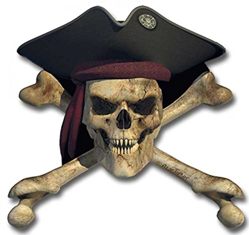 Magnettafel Piratenschiff – Fantastische Design Metall Magnetpinnwand 60×40 cm – Memoboard Pinnwand mit Motiv: Karibik Seeräuber Schiff – inkl. 8 Magnete für Magnetwand: Pirat Flagge Karte Schatzkiste Weinfass Kanone Totenköpfe – Original GUMA Magneticum® - 9