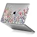 Produktbild MacBook Pro 13 Hülle von 2017 & 2016 A1706/A1708, GMYLE Hartschalenhülle aus Plastik für Apple Neue Macbook Pro 13 Zoll mit/ohne TouchBar und Touch ID - Rosa Lila Blühen Blumen Garten