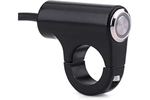ARAMOX 22mm Motorcycle Switches Handlebar Mount Horn Power Start Kill Switch Button Headlight Brake Fog Lights ON/OFF (Model A)