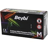 BEYBİ M SİYAH PUDRASIZ NİTRİL MUAYENE ELDİVENİ 100L&Uuml; (4989)