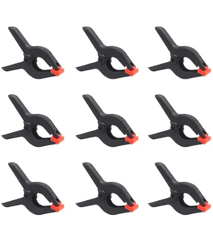 32 Pinces à Ressort 5,1 Cm – Petites Pinces Métal Zingué – Pour Bâche, Toile, Bricolage – Poignées Caoutchoutées