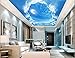 Produktbild Poowef 3D Wallpaper 3D Large Murals Wallpaper Blue Skies With White Clouds Sky Ceilings Hotel Ktv Lounge Ceiling Ceiling Wallpaper On The Walls.