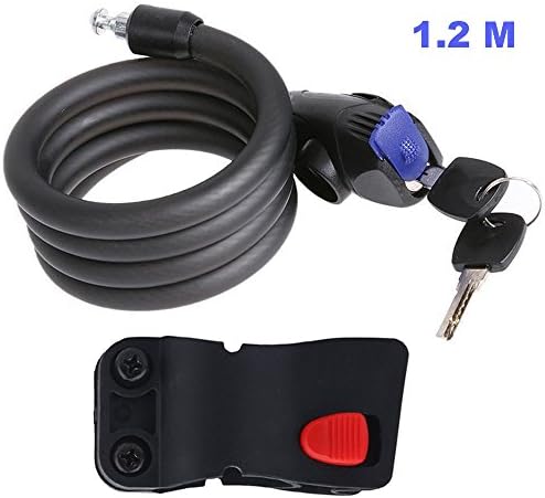 Bike Lock, Icesnail Motorcycle Mountain Bike Bicycle Chain Padlock With Key Lock Bicycle Accessories 1.2m