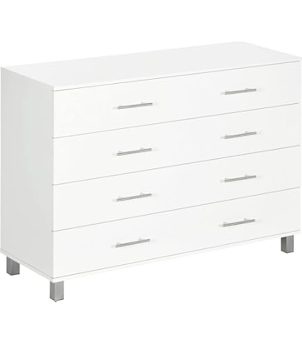 Armadio 5 ante e 3 cassetti colore Bianco LISTOWEL