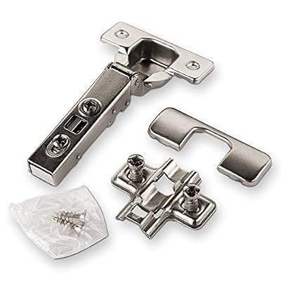 SOTECH Set de 6 x SO-TECH® Charnière Clip Charnière Automatique Montage Porte en Applique 110° à Amorti incl. Plaque de Montage