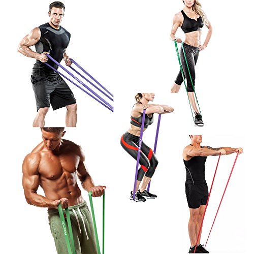 [Resistance Band] FREETOO® Fitnessbänder professionelle Latex Widerstand Bänder Pull-Up Bänder Klimmzughilfe für Bodybulding/Yoga/ Krafttraining/CrossFit in 4 Stärken - 3