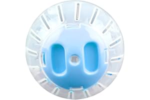 BUDSTFEE Hamster Exercise Ball 4.72 inch Silent Hamster Wheel Small Animals Transparent Ball for Dwar Rat Relieves Boredom and Increases Activity with Lid Blue|Hamster ball