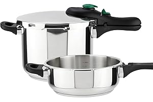 Magefesa DYNAMIC - Olla Express Rápida 3 + 6L, Acero Inoxidable 18/10, 5 Sistemas de Seguridad, Fácil Uso, Apto para Todo tipo de cocinas, Inducción