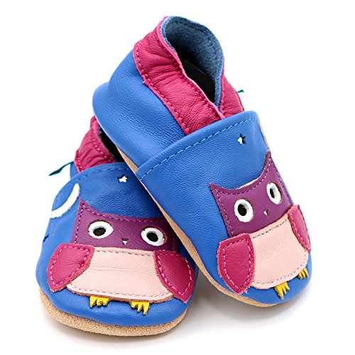 Weiche Baby und Kleinkind Lederschuhe – Dotty Fish – Mädchen – Tiere - 3