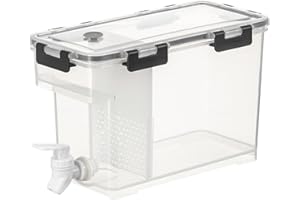 Mgichoom Distributeur d'eau avec Robinet, Distributeur De Boissons, Bouteille d'eau Froide pour Réfrigérateur De 3,5 L, Distributeur De Jus, Bouilloire Froide avec Robinet