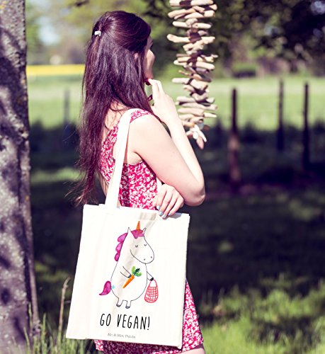 Mr. & Mrs. Panda Tragetasche Einhorn Vegan – 100% handmade in Norddeutschland – vegan, Gesund leben, Vegetariar, Rohkost, Gesund essen, Veganismus, Veganer Tragetasche, Tasche, Beutel, Jutetasche, Bag, Jutebeutel, Einkaufstasche, Motiv, Spruch, bedruckt, Druck vegan, Gesund leben, Vegetariar, Rohkost, Gesund essen, Veganismus, Veganer - 7