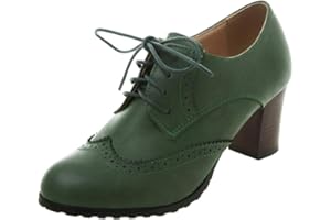 Lydee Mujer Clásico Block Tacon Medio Oxford Zapatos