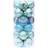 Sea Team 24 bolas de navidad caja – Adornos de plástico glanzend 6 cm