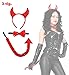 Produktbild Teufels-Set 3-tlg. (Schwanz Schleife Haarreif mit Hörnern) Teufelin Teufelsgirl Devil Lack Halloween