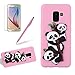 Produktbild Girlyard Hülle für Galaxy A8 (2018) - Weich TPU Silikon Schutzhülle Niedlichen 3D Panda Muster Entwurf Schale Tasche Flexible Gummi Dünn Etui Matt Cover Anti-Stoß Kratzfeste für Samsung Galaxy A8 (2018)/ A5 (2018) SM-A530 Rosa