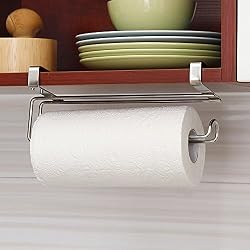 Seasofbeauty Support Papier Essuie-Tout Acier INOX sans Installation Porte Rouleau de Papier (S)
