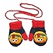 BuyHere Unisex Baby Cartoon Coral Fleece Gloves, Grimace
