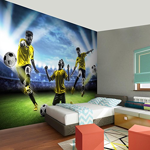 Fototapete Fussball 308 x 220 cm – Vliestapete – Wandtapete – Vlies Phototapete – Wand – Wandbilder XXL – !!! 100% MADE IN GERMANY !!! Runa Tapete 9049010a - 5