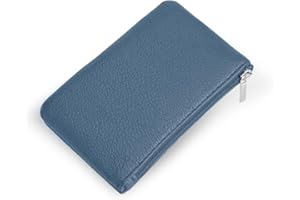 DKDXID Monederos Pequeños Mujer Mini Monedero Piel Hombre Bolso Monedero para Monedas Mini Cartera de Cuero Coin Purse Women Cartera con Cremallera para Monedas Estuche para Llaves Billetera Azul