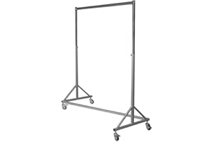 GERSO Profesional industrial percha muy estable perchero con ruedas altura regulable hasta 205 cm Resistencia máxima de 150 kg!