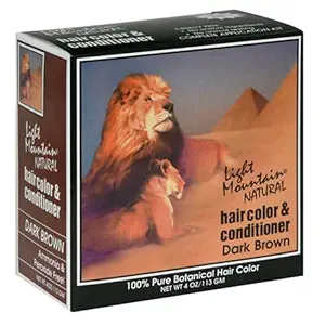 Light Mountain Natural Hair Color & Conditioner Dark Brown 4 oz (113 g) (Pack of 3)