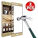 Produktbild Huawei P9 / P9 Lite Displayschutzfolie, KKtick 9H Gehärtetem Glas Displayschutz Kratzschutz Keine Blasen Full Screen Protector für Huawei P9 / Huawei P9 Lite (Golden)