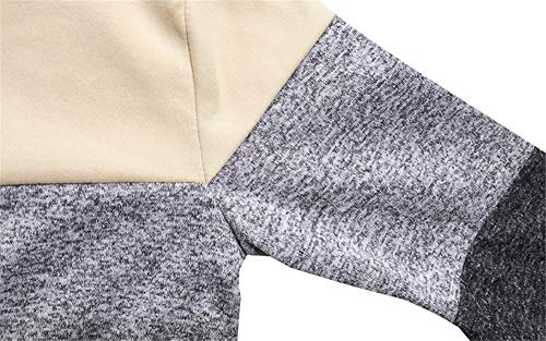 xiaozhao Kapuzenpullover Warme Bequeme Zusammenpassende Strickjacke Der Herbstwintermänner Wolljacke M Kamelfarbe