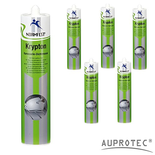 Preisvergleich Produktbild Auprotec® Normfest Karosseriedichtmasse Krypton 290ml 1K Kleber transparent, 6 Kartuschen