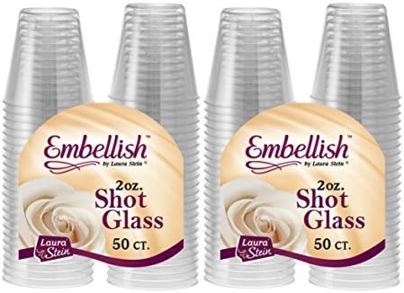 Embellish Crystal Clear Hard Plastic 2oz Clear Shot Glass by Embellish
