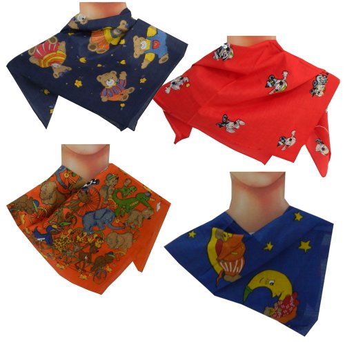 indischerbasar.de Baby Boys' Neckerchief Multicoloured rot blau marine und orange