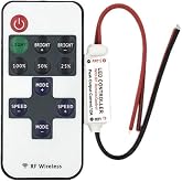 Uzaktan Kumandalı Şerit Led Dimmer LED Işık Kontrol&uuml; 12V/24V Pil Hediyeli