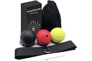 ‎AIMAKE aiMaKE Boxen Training Ball, Boxen Reflexball, Boxtraining Trainingsgerät,Verstellbares Kopfband,für Hand-zu-Auge-Koordination, Praktische Ausbildung im Studio oder im Freien