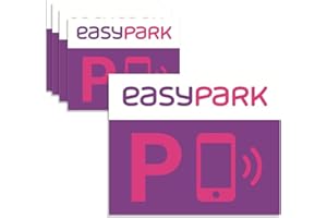GXGM 5 Adesivi EasyPark in PVC Compatti e Resistenti Perfetti per Chi Usa l’App di Parcheggio Facili da Applicare su Vetro Interno (5x4 Cm)