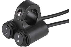 EBTOOLS For Motorbike 2 Way Switch For Handlebar - Motorcycle Handlebar Switch Replace Professional 22Mm Universal Motorcycle Headlight Brake Fog Lights Horn Dual Button Switch Model B Motorcycle On/Off Hand