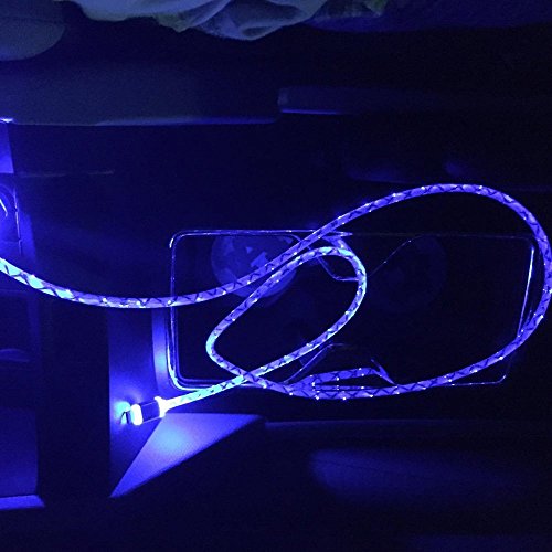 Vaken Premium LED in der Dunkelheit leuchtendes Hochgeschwindigkeits- USB 2.0 A Male to Micro USB B Lade- und Synchronisations Kabel mit Aluminiumkopf für Android (mirco usb * 3 packung) - 6