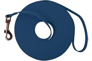 PLOUGHNAVI Longe pour Chien,Laisse pour Chien avec poignée et Sac de Rangement, Laisses de Dressage étanches pour Chiens,1.5m/3m/5m/10m/15m Longe Robuste pour Petits, Moyens et Grands Chiens