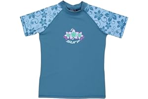 Kidz Swimmers Girls UV Sun Protection Rash Vest UPF 50+ Faded Denim