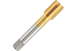 Aceteel Grifo de rosca de flauta recta M26 X 1,75 HSS Ti-Coated M26 X 1,75 mm, rosca recubierta de titanio Macho a mano derecha