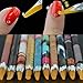 5 PCS Home Salon Self-adhesive Nail Art Rhinestones Gems Picking Dotting Crayon Pen Pencil Tool Random Color