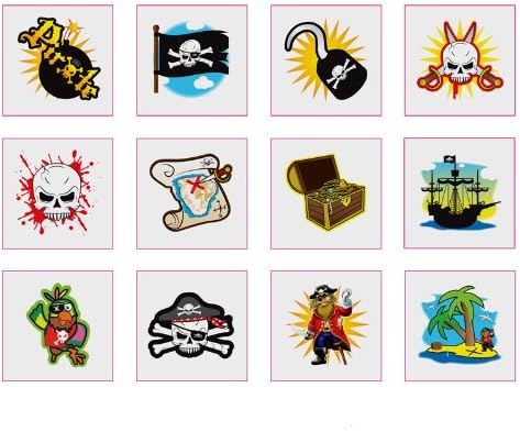 Pirate Tattoos - 12 pack